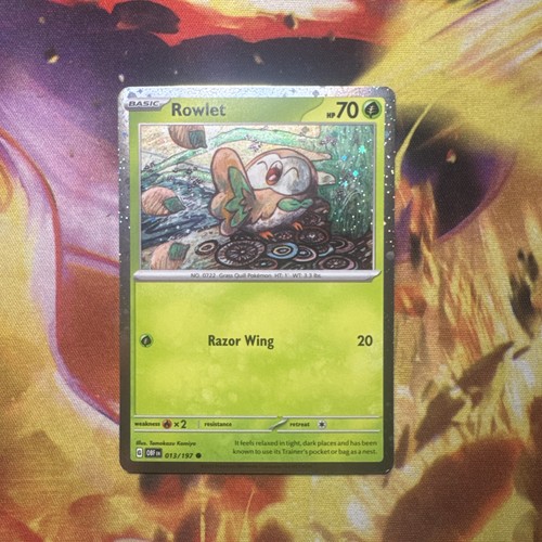 Rowlet 013 197 obsidian - 013/197, flames