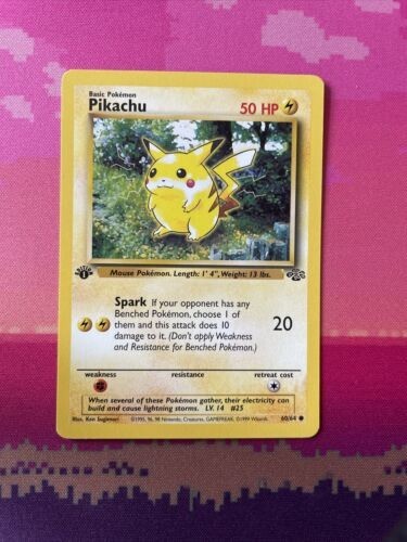 Pokemon card pikachu jungle - pokemon,